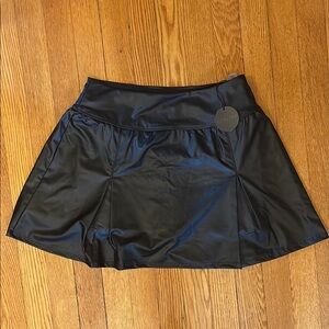 NWT Aerie Black Faux Leather Skort